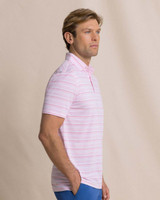 Southern Tide Men's Driver Wild Winds Stripe Polo in Sea Pink