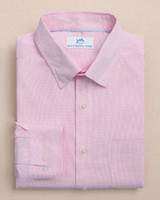 Southern Tide Men's Screen Porch Plaid Charleston Sport Shirt in Sea Pink