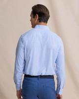 Southern Tide Men's Nassau Gingham Coastal Breeze® Sport Shirt in Ocean Channel