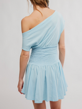 Free People Scorching Hot Mini Dress Starlight Blue detail view