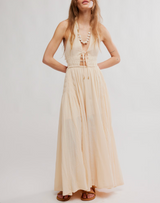 Free People Angel Maxi Dress in Buttercream fabric detail