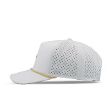 Melin Odysea Rope Bulls Icon Hydro Hat in White and Gum side view