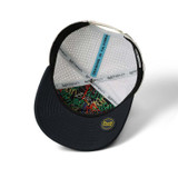 Melin Odysea Stacked Hydro Snapback Hat in Yellow Jacket side angle