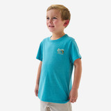 The Burlebo Boys' Bait and Rigs Tee in Heather Cyan
