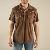 Sendero Provisions Co. Men's Cantina Terry Polo in Light Brown