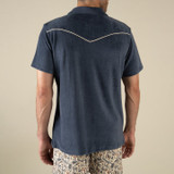 Sendero Provisions Co. Men's Cantina Terry Polo Vintage Indigo back