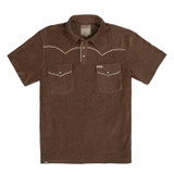 Sendero Provisions Co. Men's Cantina Terry Polo in Light Brown