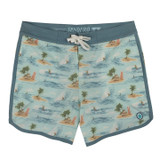 Sendero Provisions Co. Men's Point Bar Boardshorts in Malibu Cowboy - Light Blue