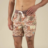 Sendero Provisions Co. Men's Point Bar Boardshorts in El Mojave side view