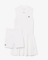 Lacoste Women's Ultra Dry Stretch Tennis Dress in White back view