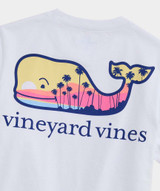 Vineyard Vines Boys' Sunset Whale Pocket Tee White Cap back view