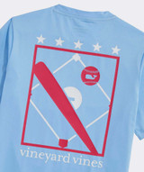 Vineyard Vines Boys' Baseball Bat and Stars Tee Jake Blue back