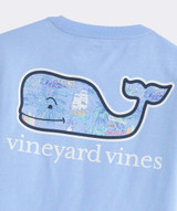 Vineyard Vines Boys' FL Keys Whale Short-Sleeve Pocket Tee in Serenity Blue