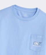 Vineyard Vines Boys' FL Keys Whale Short-Sleeve Pocket Tee in Serenity Blue