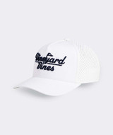Vineyard Vines Golf Logo Hi-Pro Performance Trucker Hat in White Cap side view