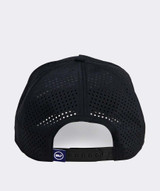 Vineyard Vines Golf Logo Hi-Pro Performance Trucker Hat in Jet Black side view