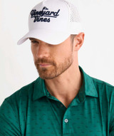 Vineyard Vines Golf Logo Hi-Pro Performance Trucker Hat in White Cap back view