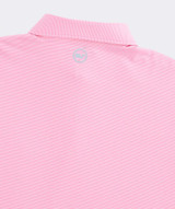 Vineyard Vines Men's Anegada Stripe Sankaty Performance Polo in Bahama Breeze side