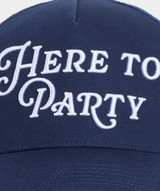 Vineyard Vines Here To Party Hi-Pro Trucker Hat in Blue Blazer