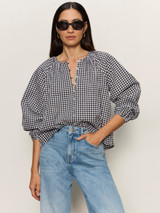 Sanctuary Women's Perfect Gingham Blouse Top close-up