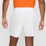 Nike Men's Court Advantage Dri-FIT 6 inch Tennis Shorts in White back view