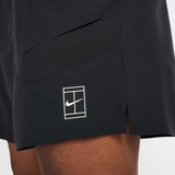 Nike Men's Court Advantage Dri-FIT 6 inch Tennis Shorts in Black waistband view