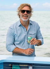 Criquet Men's Seersucker Performance Pearl Snap Shirt - Blue