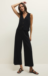 Z Supply Women's Scout Jersey Pants in True Black