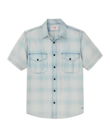 Filson Men's Lightweight Alaskan Guide Shirt Indigo Plaid front view