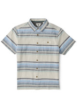 The Vissla Men's South Bound Eco Short Sleeve Shirt in Pool Blue