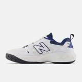 New Balance Men's Fresh Foam X 1007 Tennis Shoes in NB White and Team Navy top view