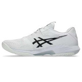 Asics Men's Solution Speed FF 4 Tennis Shoes in White and Black left side
