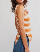 Free People Women's Knot My Vibe Top in Butter Pecan front view