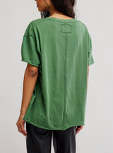 Free People Women's Nina V-Neck Tee in Forest Fairy