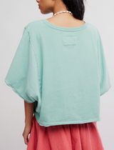 Free People Women's Next Level Tee in Wasabi Sauce side view