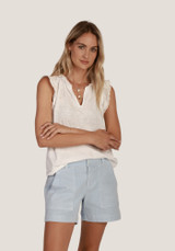 Dylan Women's Ryder Shorts Blue back view