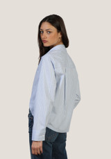 Dylan Women's Hi-Lo Modern Shirt in Blue