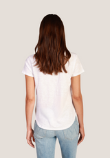 Dylan Women's Deep V-Tee in White