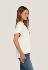 Dylan Women's Caplet Top in White