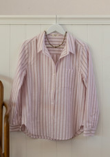 Dylan Women's Jessie Striped Pocket Shirt Petal front view