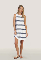Dylan Women's Kelly Stripe Dress in White/Navy