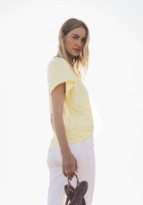 Dylan Women's Masie Top Natural Yellow front view