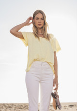 Dylan Women's Masie Top Natural Yellow on model