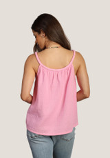 Dylan Women's Braided Cami Top in Pink front view