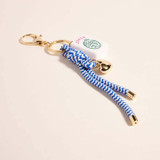 Mahjong Tile Puffy Heart Cord Bag Charm Keychain detail view