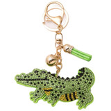 Bling Alligator Bag Charm Keychain sparkle detail