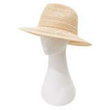 Panama Open Weave Woven Straw Sun Hat in Natural