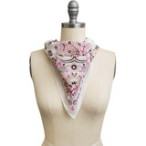 Chic Paisley Headscarf in White/Blush