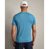 Rhone Men's Invictus Training Tee V2 Azure Blue Heather back