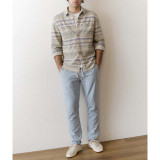 Marine Layer Men's Saturday Stretch Beach Pants Light Blue flat lay